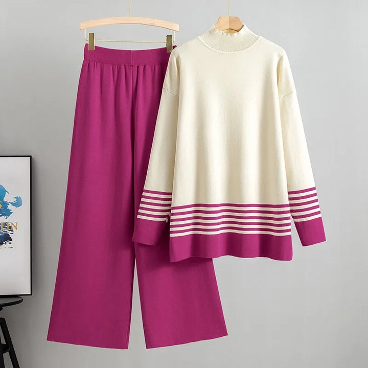 Irene – Gestrickts Pullover‑und‑Hosen‑Set