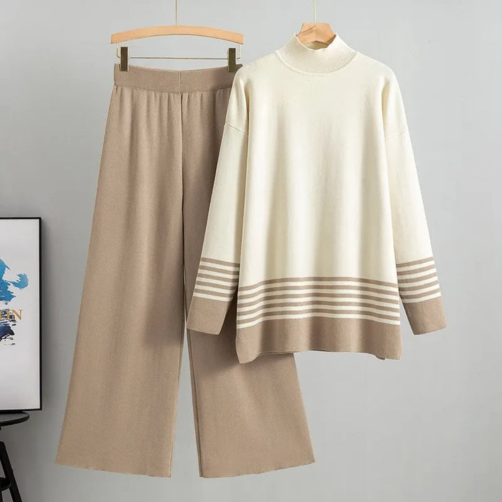 Irene – Gestrickts Pullover‑und‑Hosen‑Set