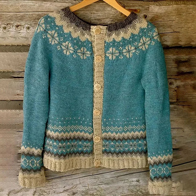 Allaira | Vintage Isländische Strickjacke
