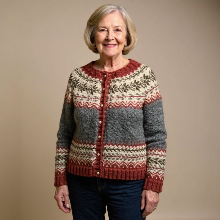 Atasha | Vintage Isländische Strickjacke